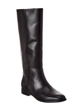 New! Vince Martell Knee High Boot Leather Black Size 10 M DD464A